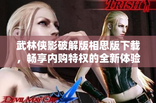 武林侠影破解版相思版下载，畅享内购特权的全新体验