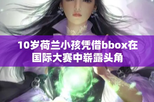 10岁荷兰小孩凭借bbox在国际大赛中崭露头角