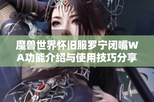 魔兽世界怀旧服罗宁闭嘴WA功能介绍与使用技巧分享