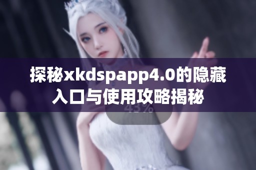 探秘xkdspapp4.0的隐藏入口与使用攻略揭秘