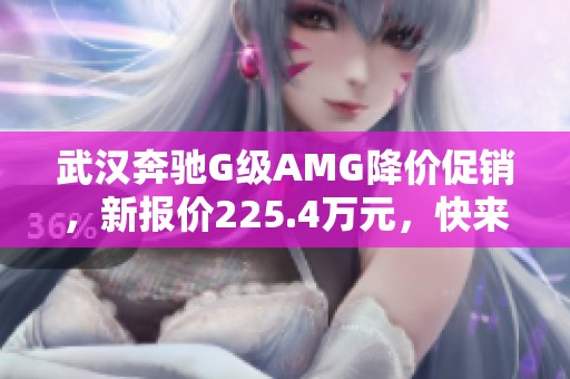 武汉奔驰G级AMG降价促销，新报价225.4万元，快来抢购！