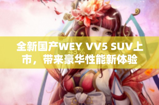 全新国产WEY VV5 SUV上市，带来豪华性能新体验