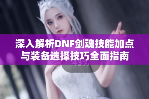 深入解析DNF剑魂技能加点与装备选择技巧全面指南