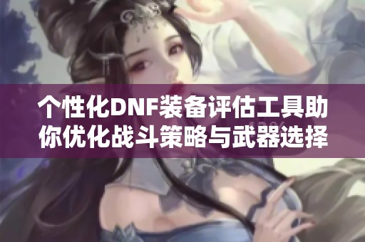 个性化DNF装备评估工具助你优化战斗策略与武器选择