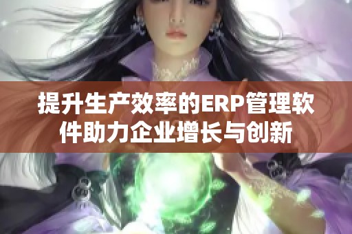 提升生产效率的ERP管理软件助力企业增长与创新