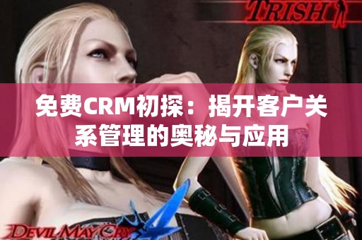 免费CRM初探：揭开客户关系管理的奥秘与应用