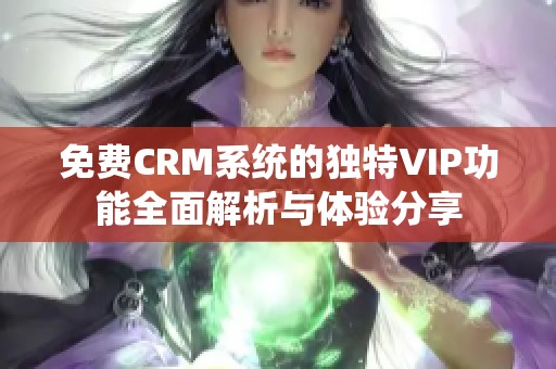 免费CRM系统的独特VIP功能全面解析与体验分享