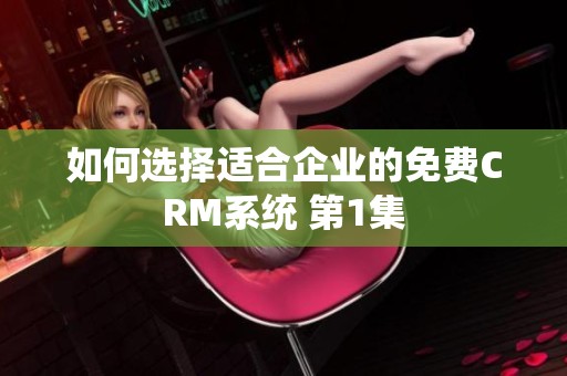 如何选择适合企业的免费CRM系统 第1集